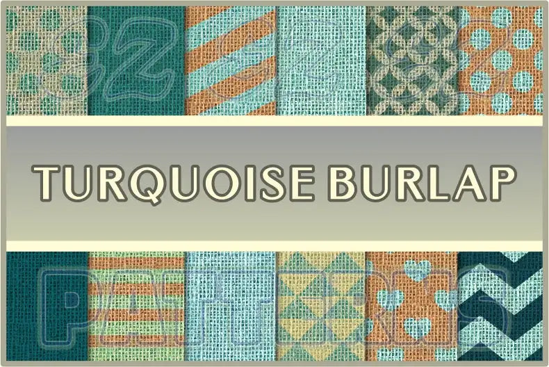 Turquoise Burlap