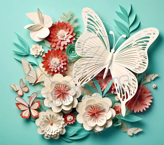 3D Butterflies 057 Printed Pattern Vinyl