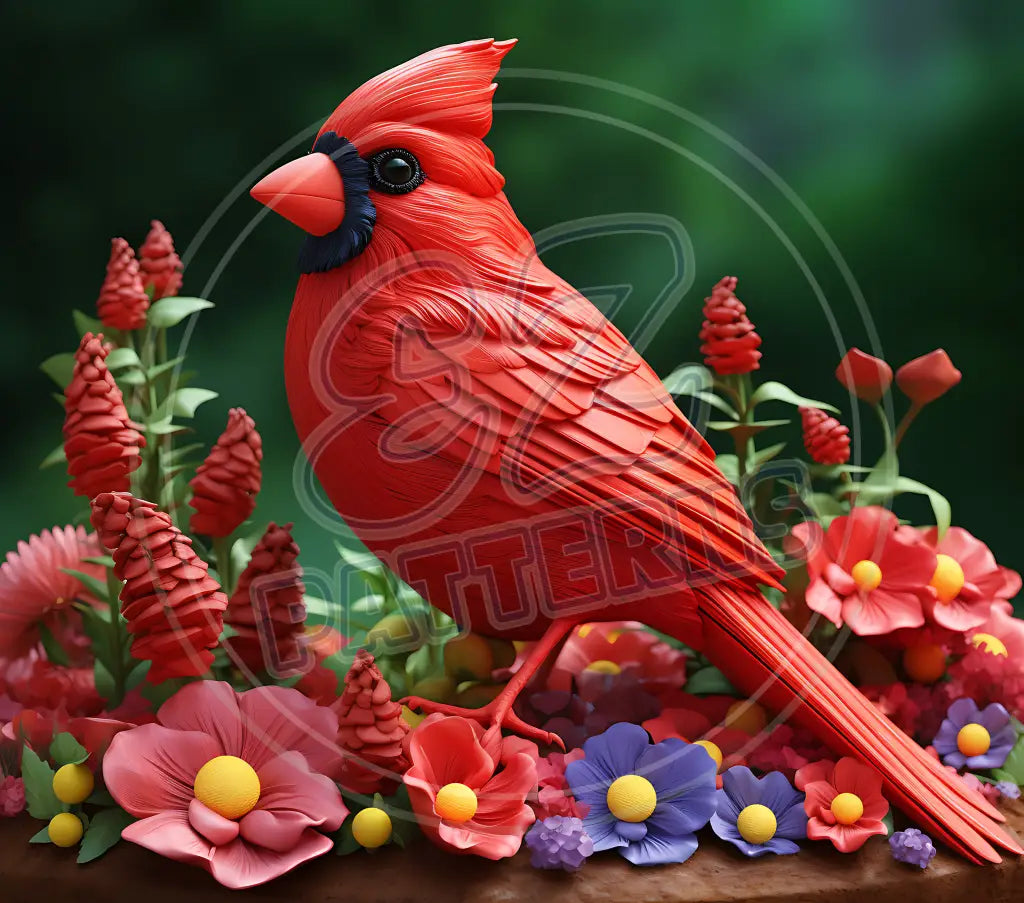 3D Cardinals 012 Printed Pattern Vinyl