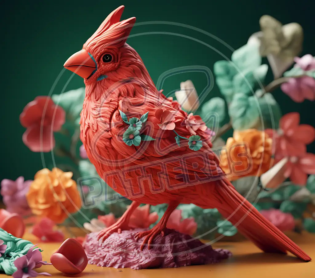 3D Cardinals 040 Printed Pattern Vinyl