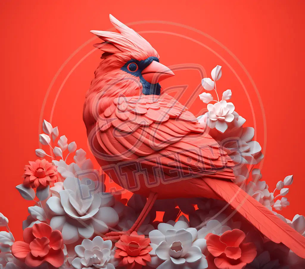 3D Cardinals 041 Printed Pattern Vinyl