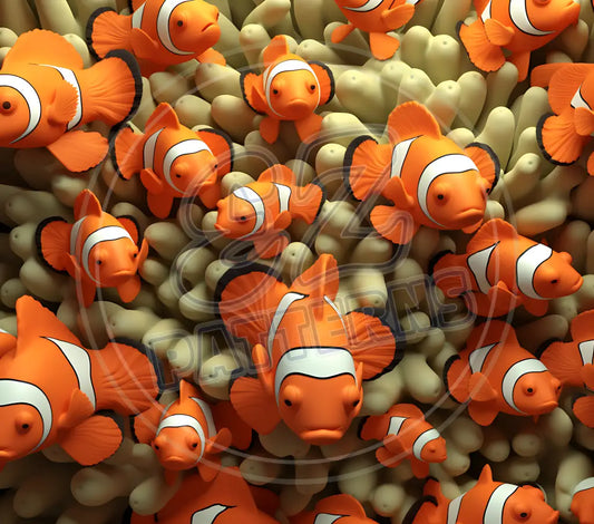 3D Clownfish 014 Printed Pattern Vinyl