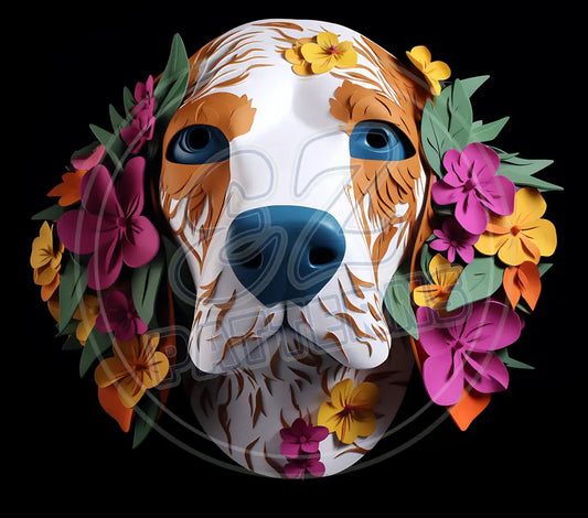 3D Dogs 002 Printed Pattern Vinyl