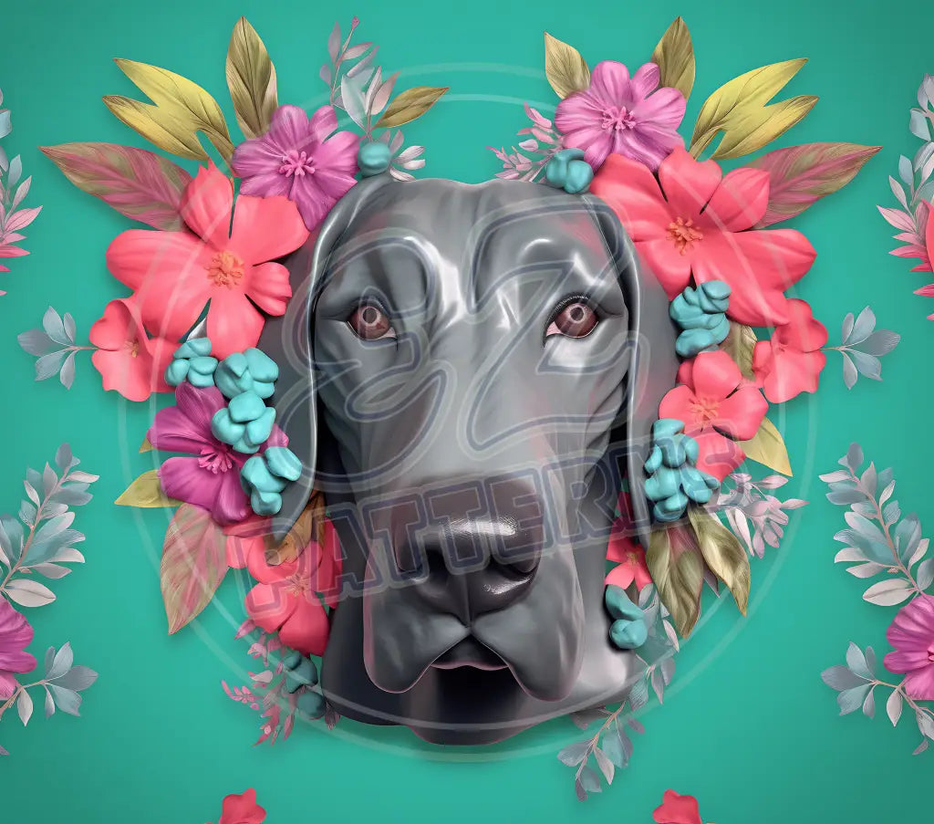 3D Dogs 011 Printed Pattern Vinyl