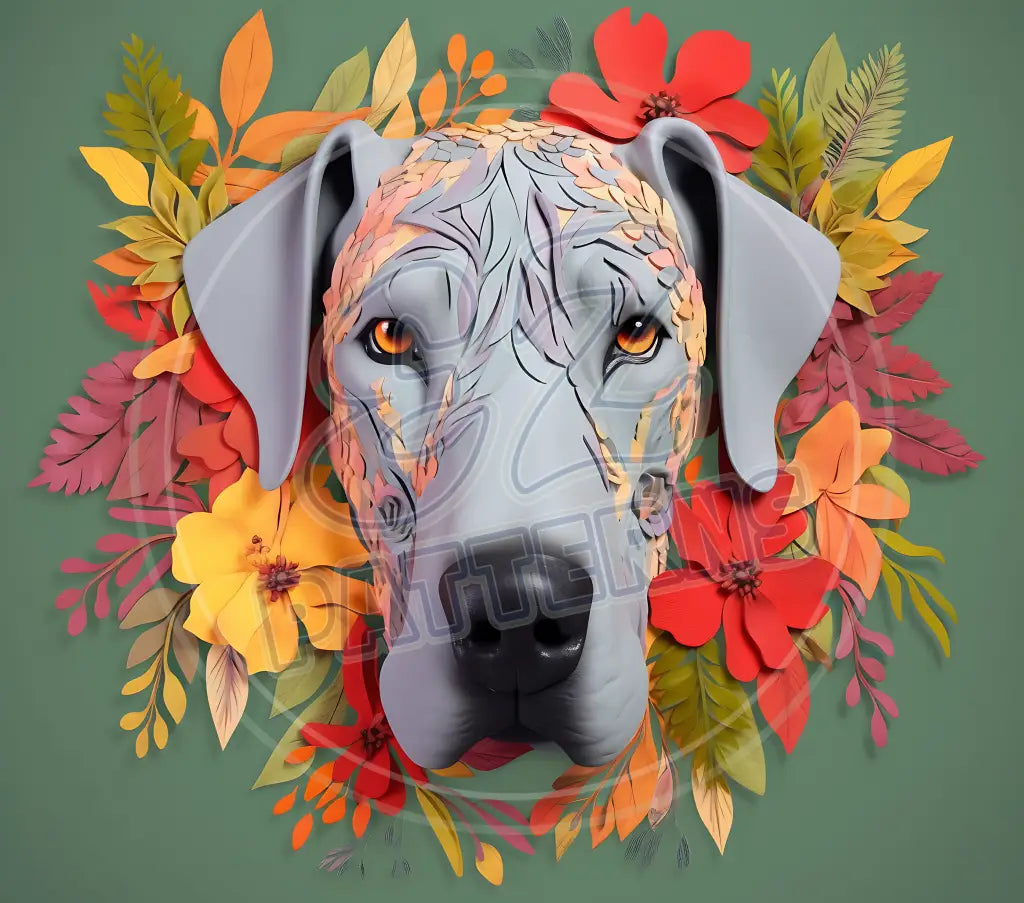 3D Dogs 012 Printed Pattern Vinyl