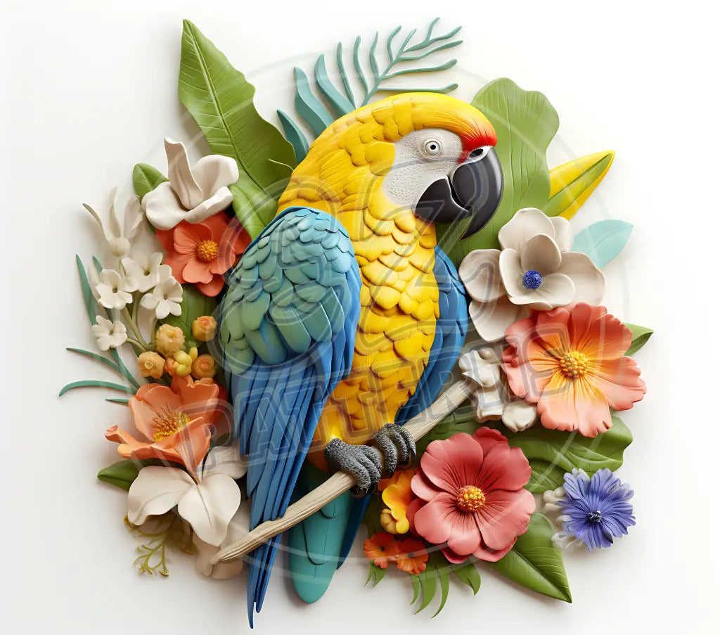 3D Parrots 027 Printed Pattern Vinyl