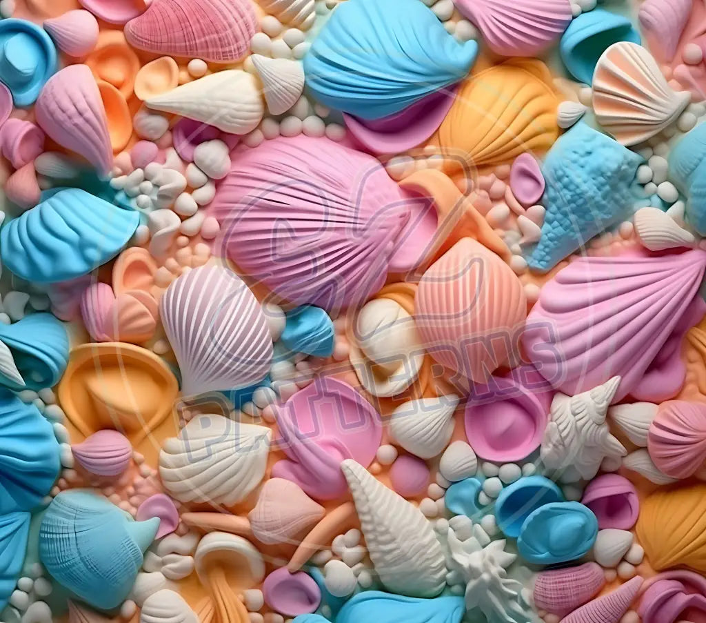 3D Seashells 021 Printed Pattern Vinyl