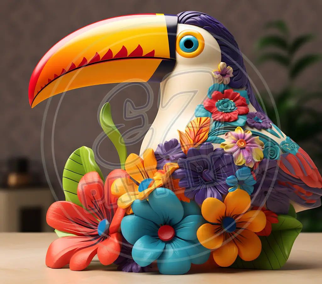 3D Toucans 006 Printed Pattern Vinyl