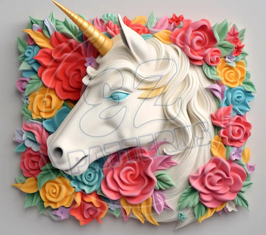 3D Unicorns 016 Printed Pattern Vinyl