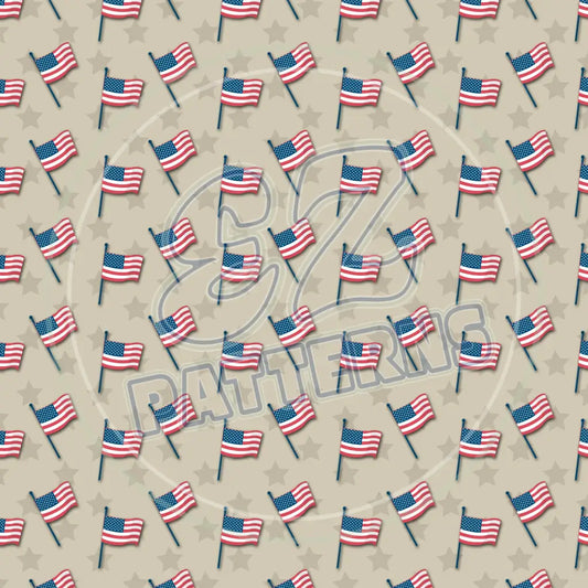 4Th Of July 007 Printed Pattern Vinyl