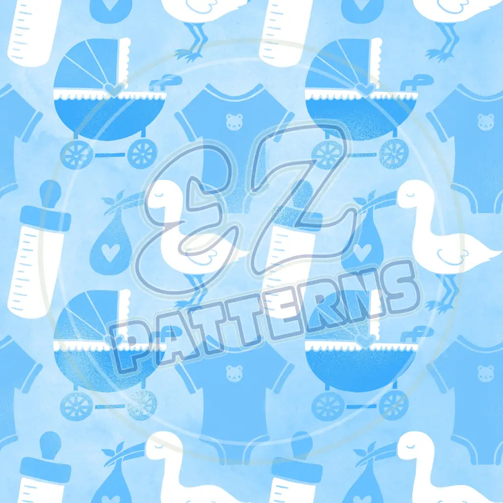 Baby Blue 011 Printed Pattern Vinyl