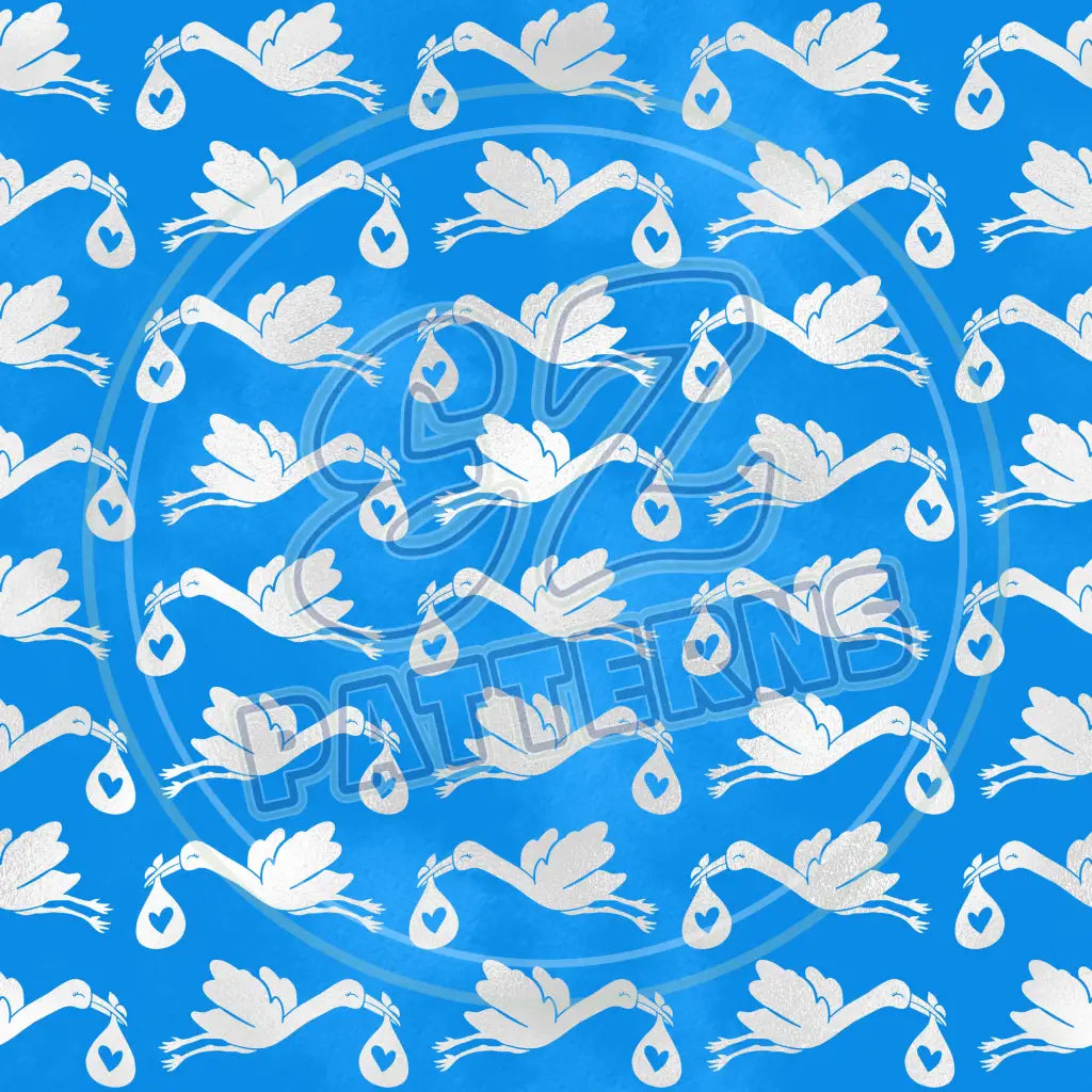 Baby Blue 015 Printed Pattern Vinyl