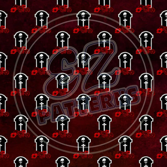 Blood Red 004 Printed Pattern Vinyl