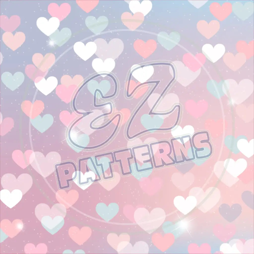 Bokeh Hearts 002 Printed Pattern Vinyl