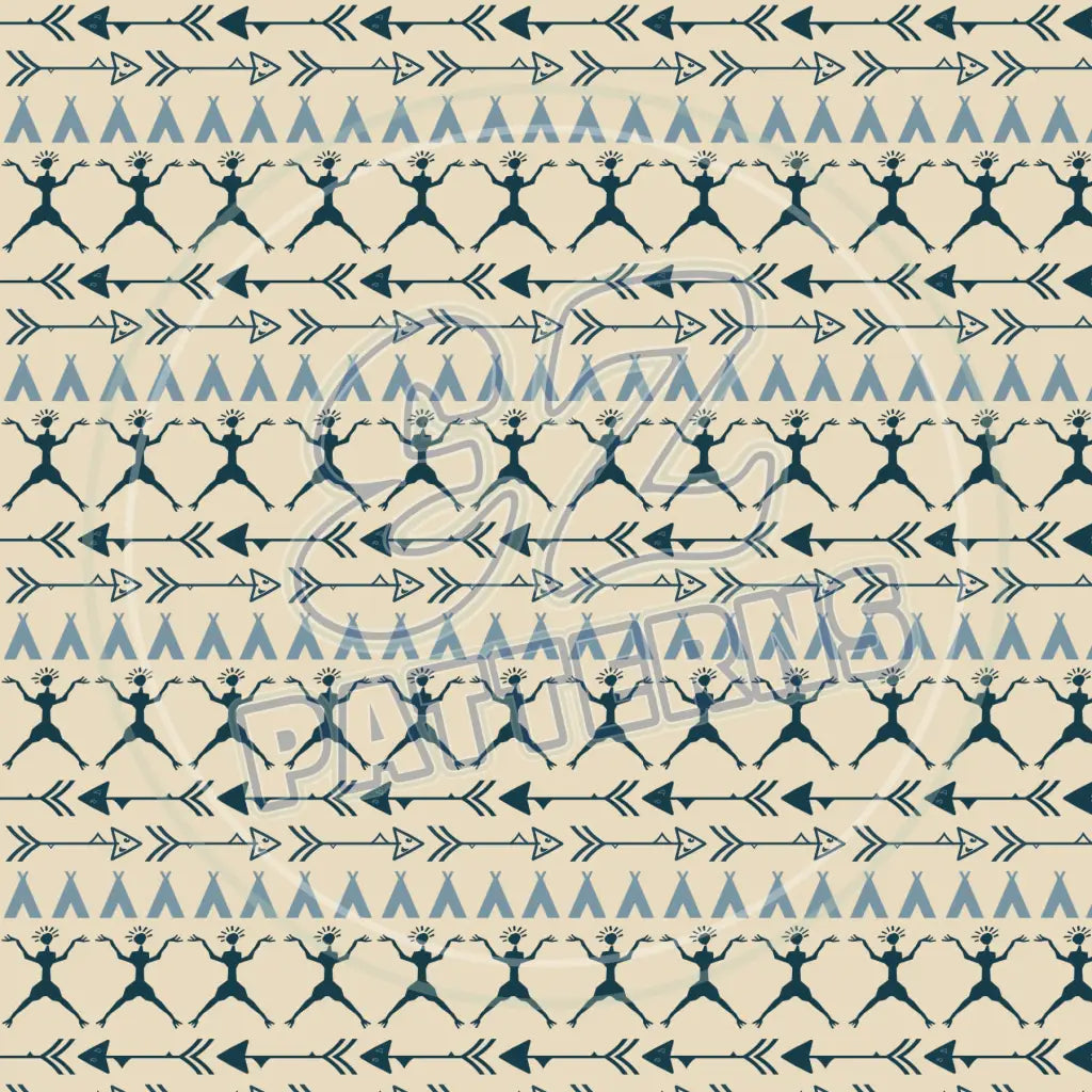 Cobalt Tan 008 Printed Pattern Vinyl