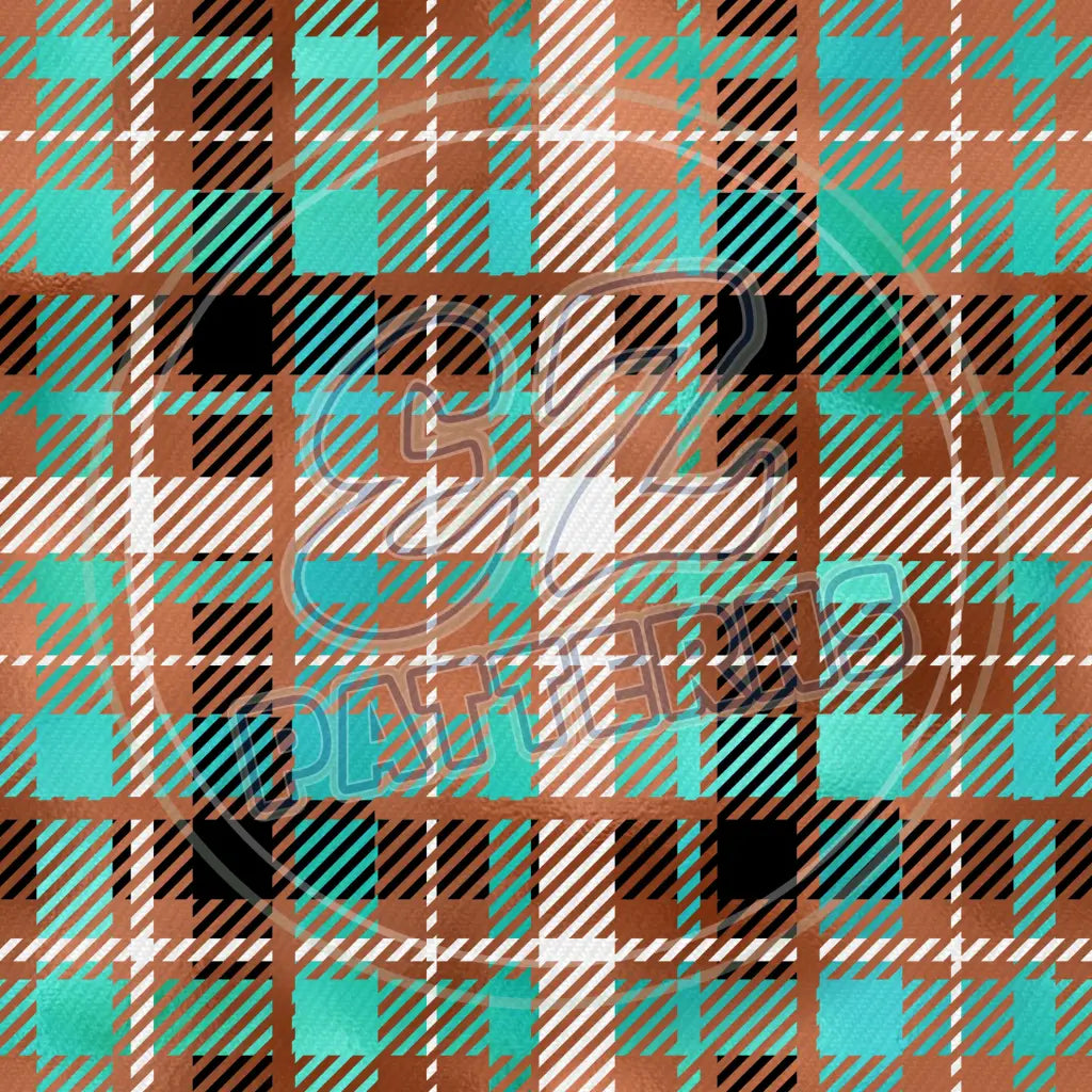 Copper Plaid 005 Printed Pattern Vinyl