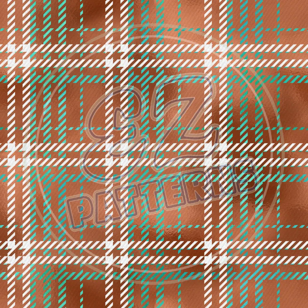 Copper Plaid 009 Printed Pattern Vinyl