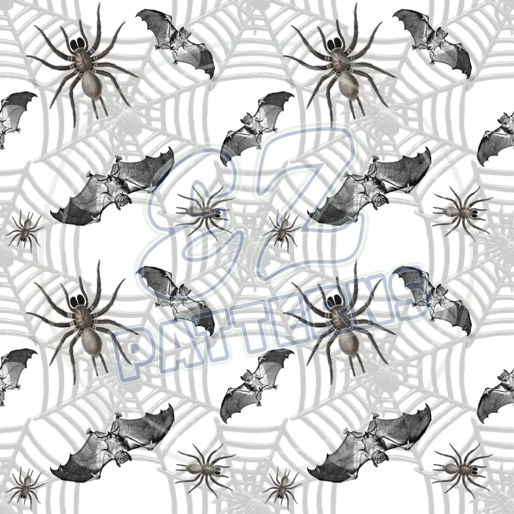 Creepy Crawly Skulls 011 Printed Pattern Vinyl