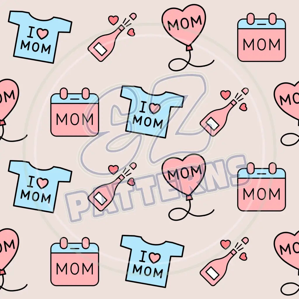 Doodle Mom 006 Printed Pattern Vinyl