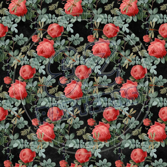 Dragonfly Rose 014 Printed Pattern Vinyl