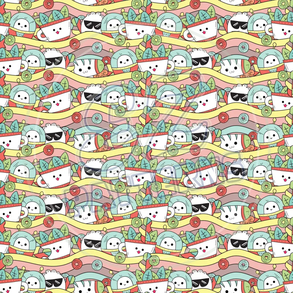 Dumpling Dudes 005 Small Printed Pattern Vinyl