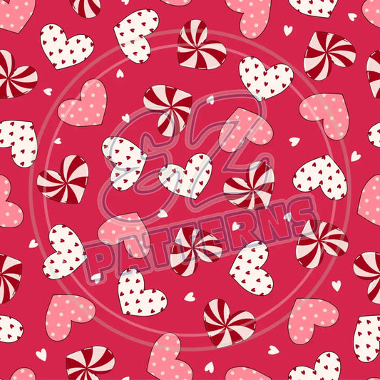 Funky Hearts 001 Printed Pattern Vinyl