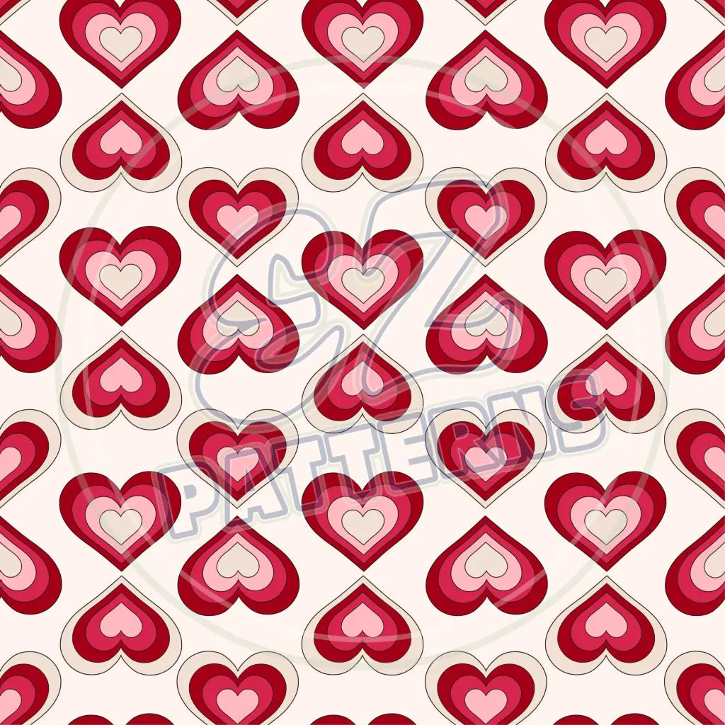 Funky Hearts 006 Printed Pattern Vinyl