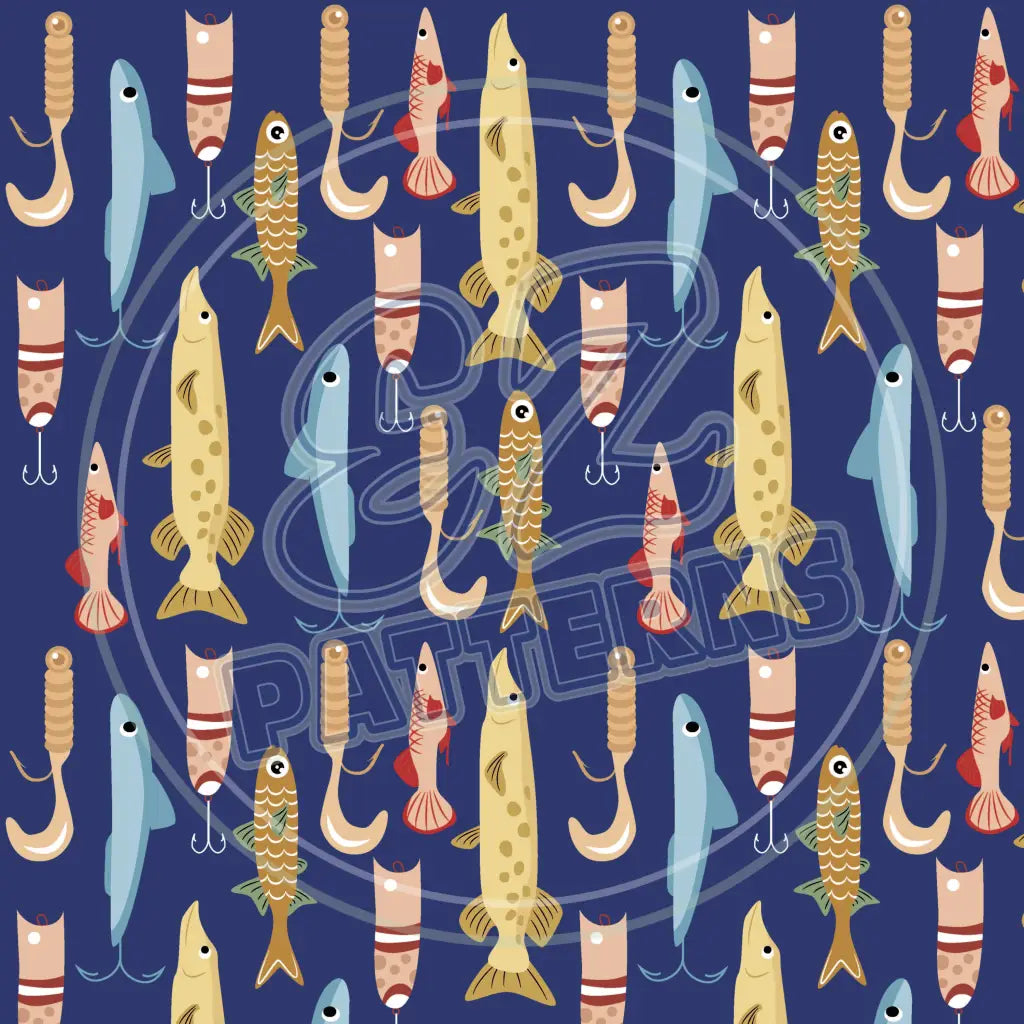 Gone Fishing 007 Printed Pattern Vinyl