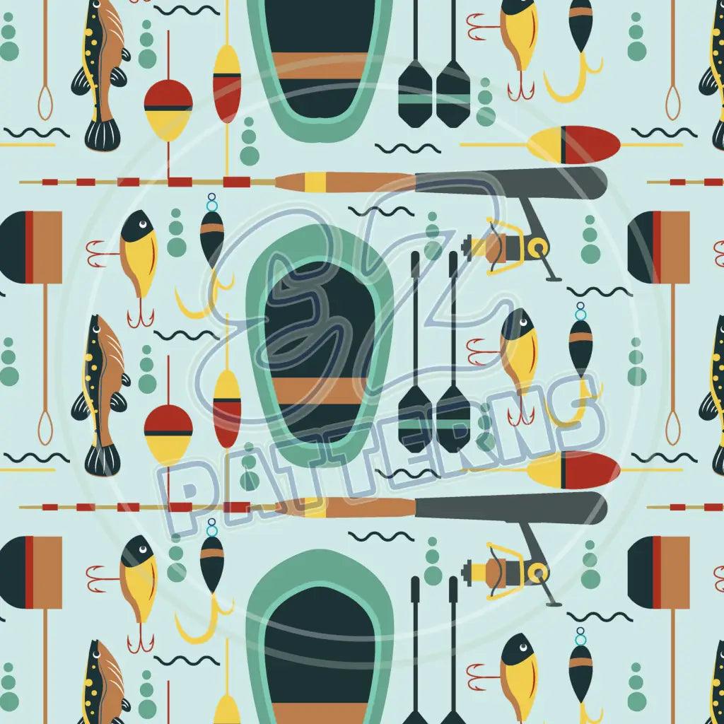 Gone Fishing 010 Printed Pattern Vinyl