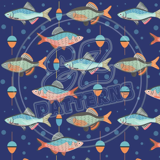 Gone Fishing 012 Printed Pattern Vinyl