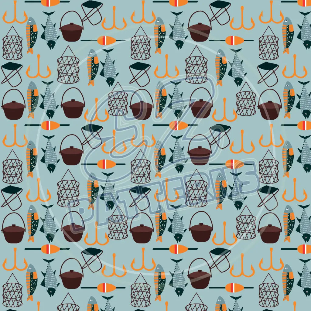 Gone Fishing 013 Printed Pattern Vinyl