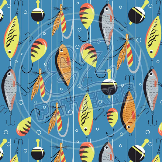 Gone Fishing 015 Printed Pattern Vinyl