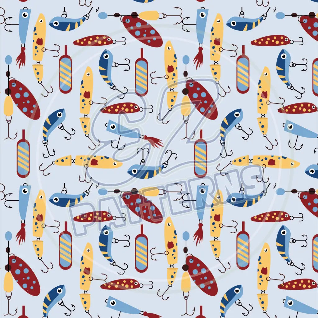 Gone Fishing 019 Printed Pattern Vinyl