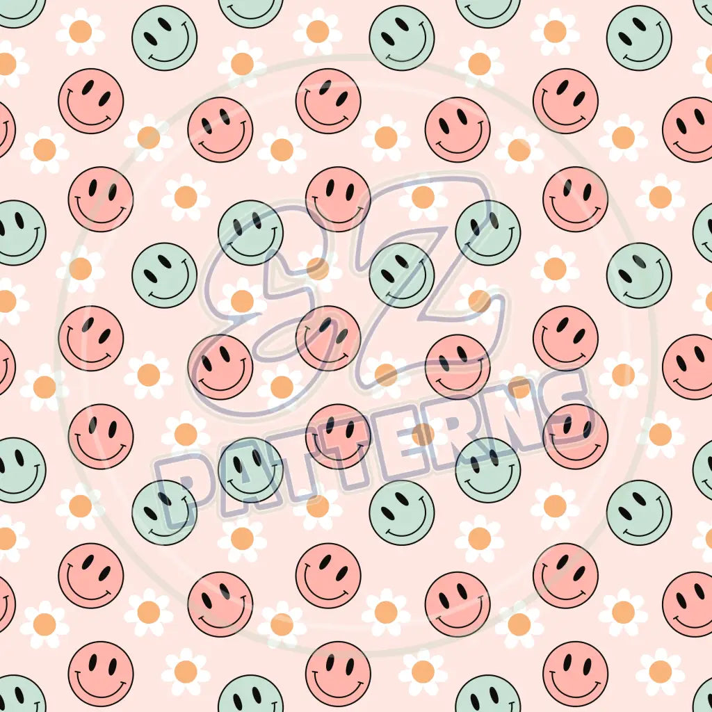 Groovy Smiley 007 Printed Pattern Vinyl