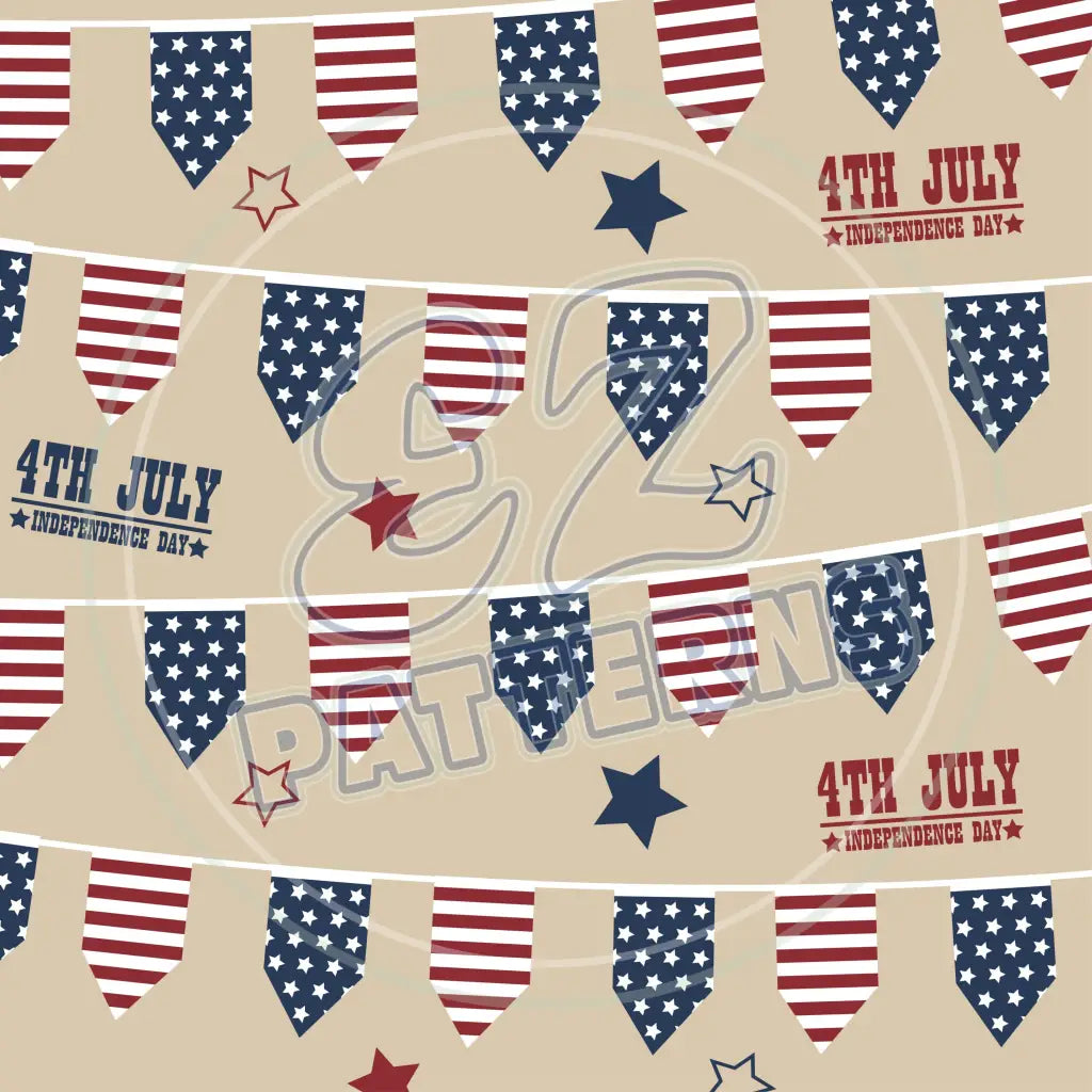 July 4Th Retro 006 Printed Pattern Vinyl