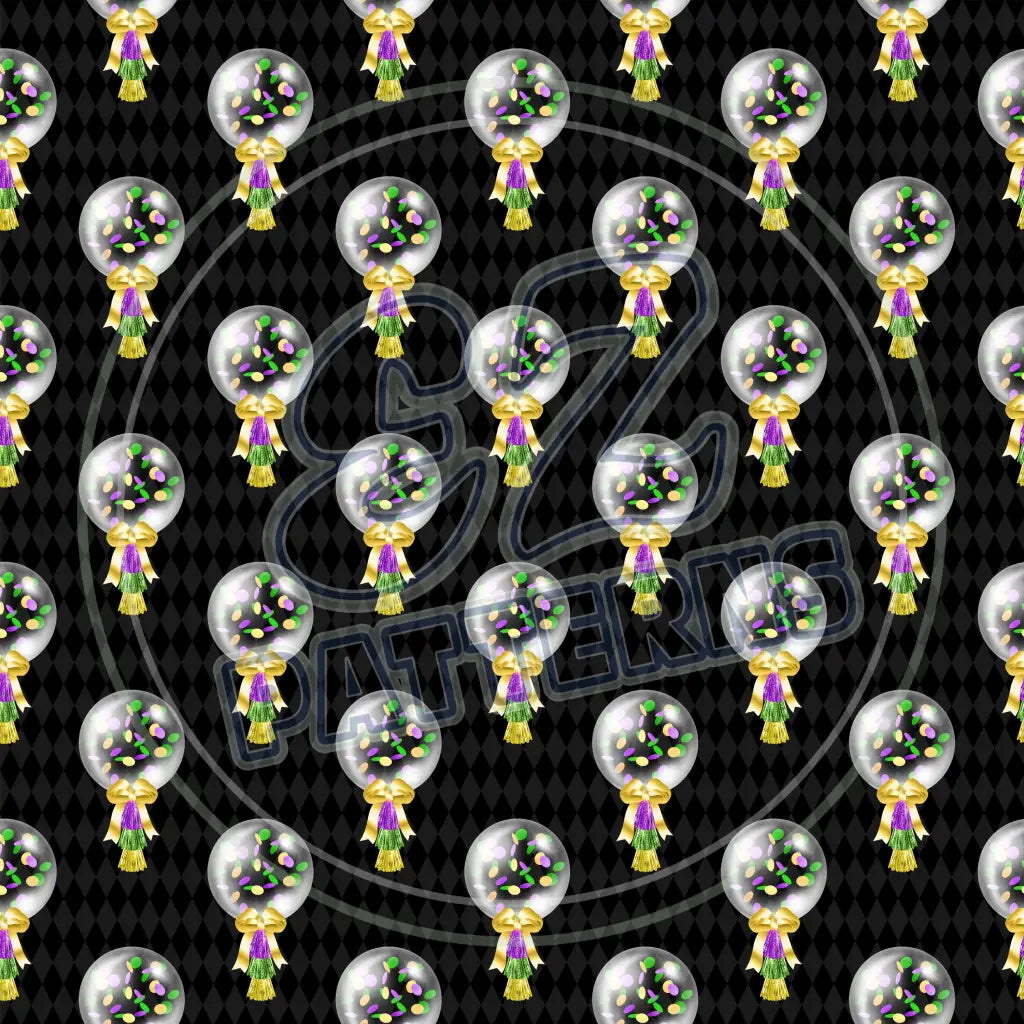 Mardi Gras Bling 001 Printed Pattern Vinyl