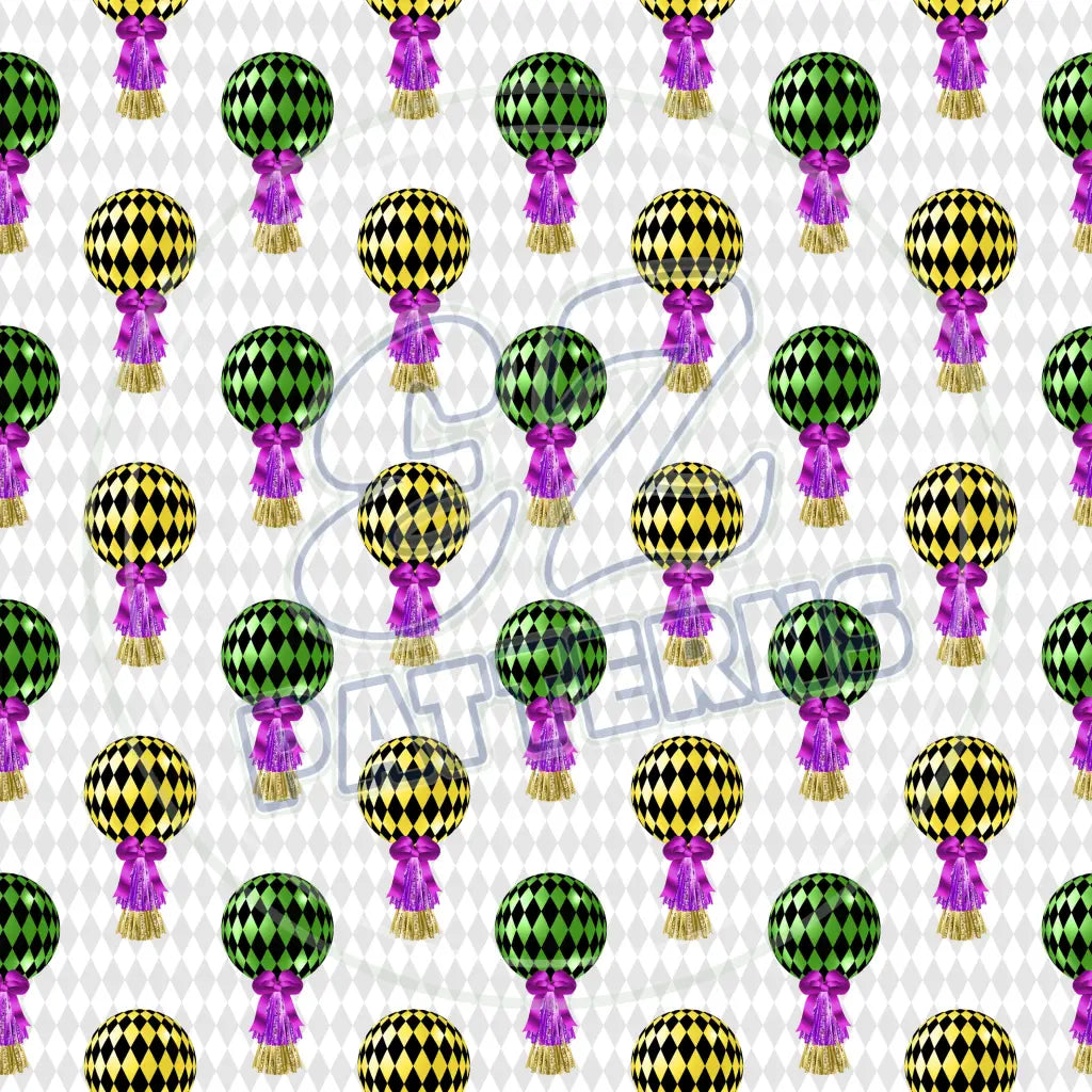 Mardi Gras Bling 002 Printed Pattern Vinyl