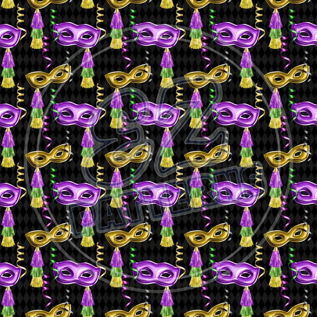 Mardi Gras Bling 003 Printed Pattern Vinyl