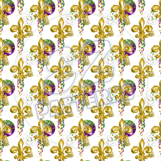 Mardi Gras Bling 008 Printed Pattern Vinyl