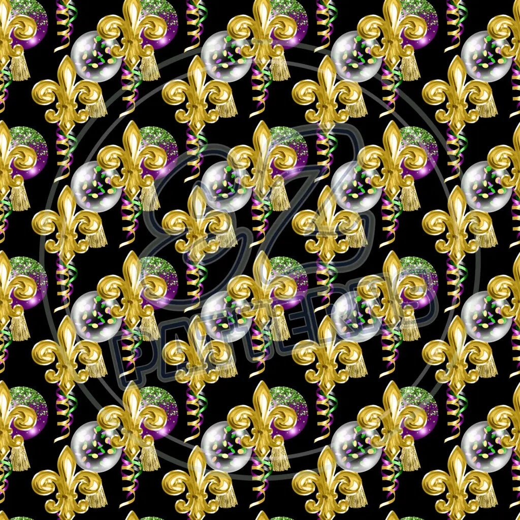 Mardi Gras Bling 009 Printed Pattern Vinyl