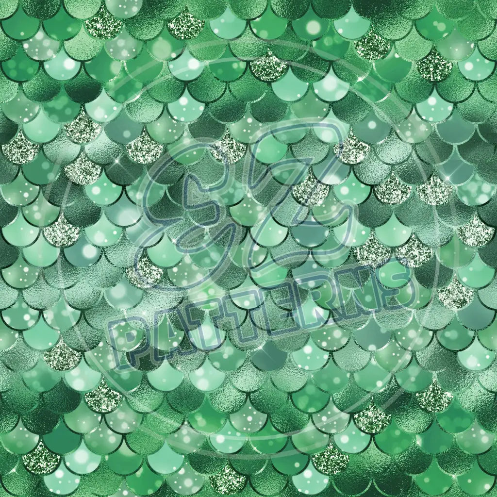 Mermaid Glitter 016 Printed Pattern Vinyl