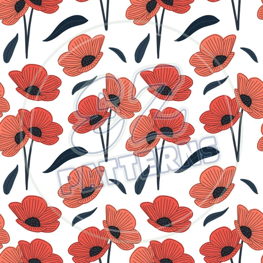 Poppy Motif 007 Printed Pattern Vinyl