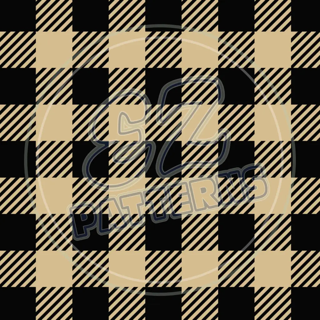 Red & Tan Plaid 001 Printed Pattern Vinyl