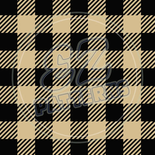 Red & Tan Plaid 001 Printed Pattern Vinyl