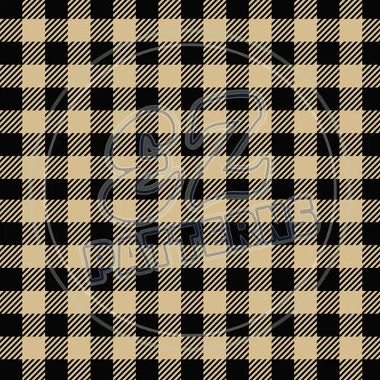 Red & Tan Plaid 001 - Small Pattern Printed Vinyl