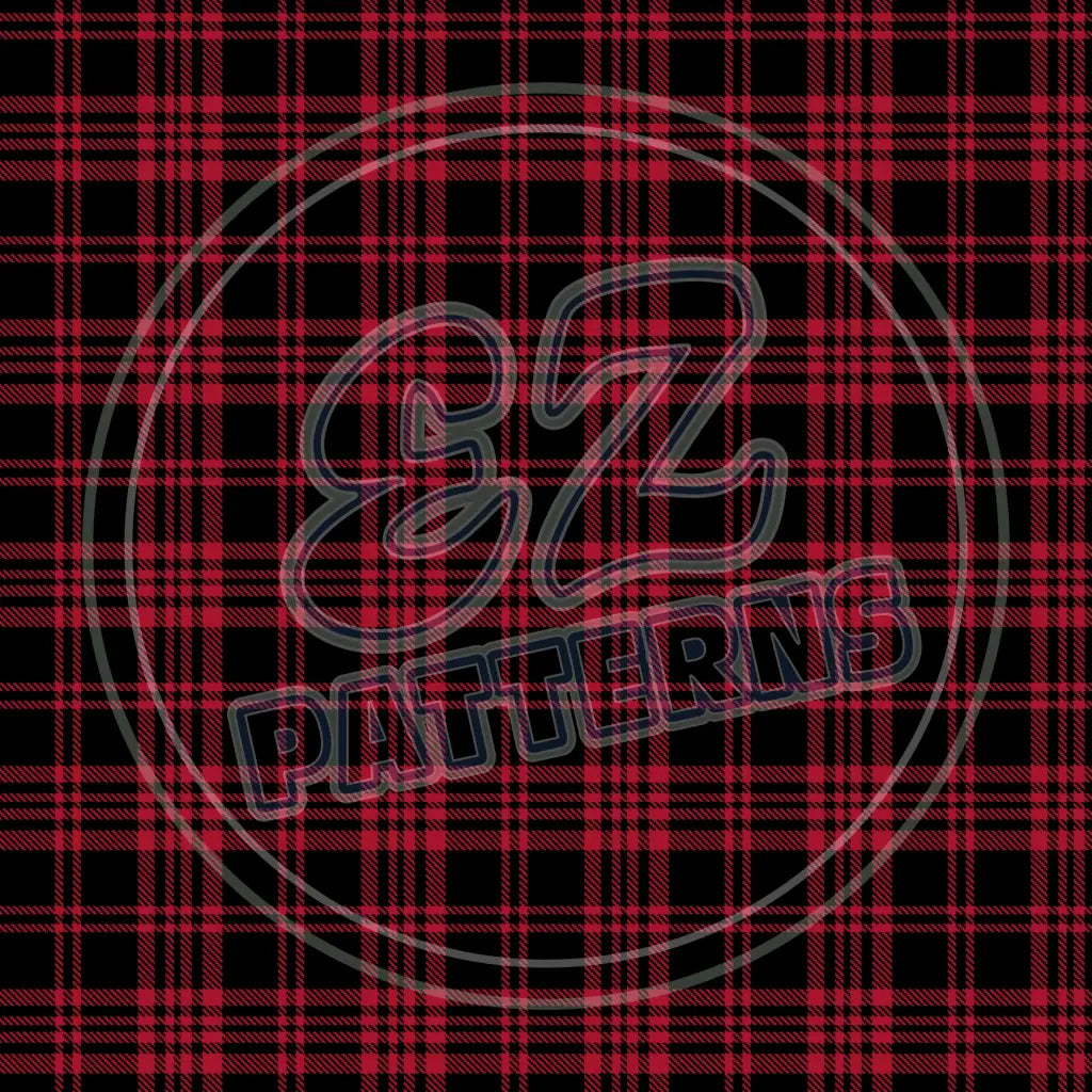 Red & Tan Plaid 002 Printed Pattern Vinyl