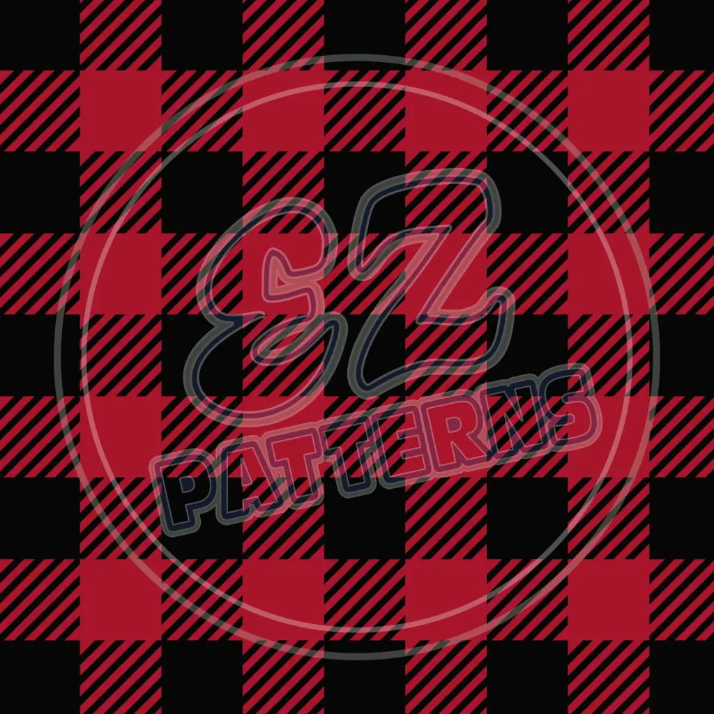 Red & Tan Plaid 004 Printed Pattern Vinyl