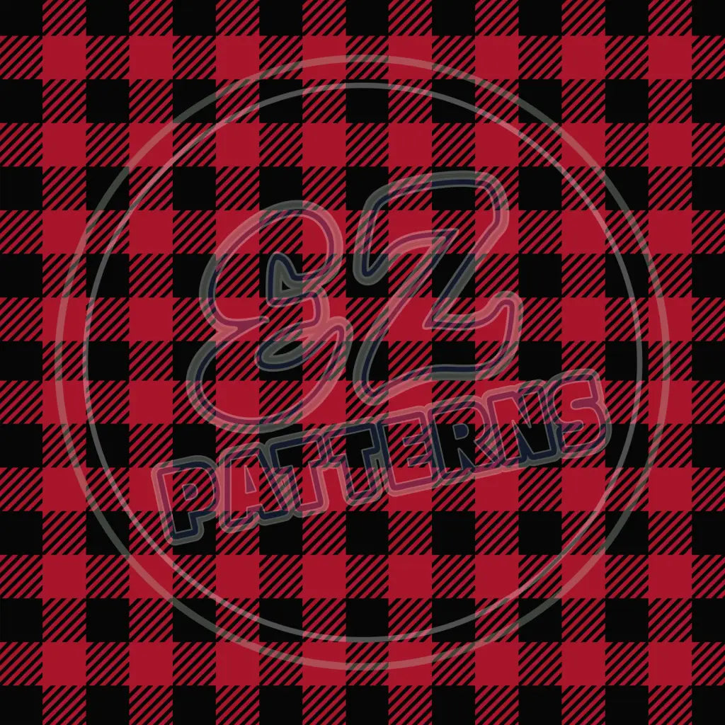 Red & Tan Plaid 004 - Small Pattern Printed Vinyl