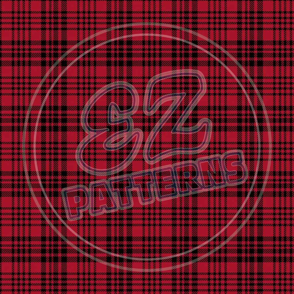 Red & Tan Plaid 008 Printed Pattern Vinyl