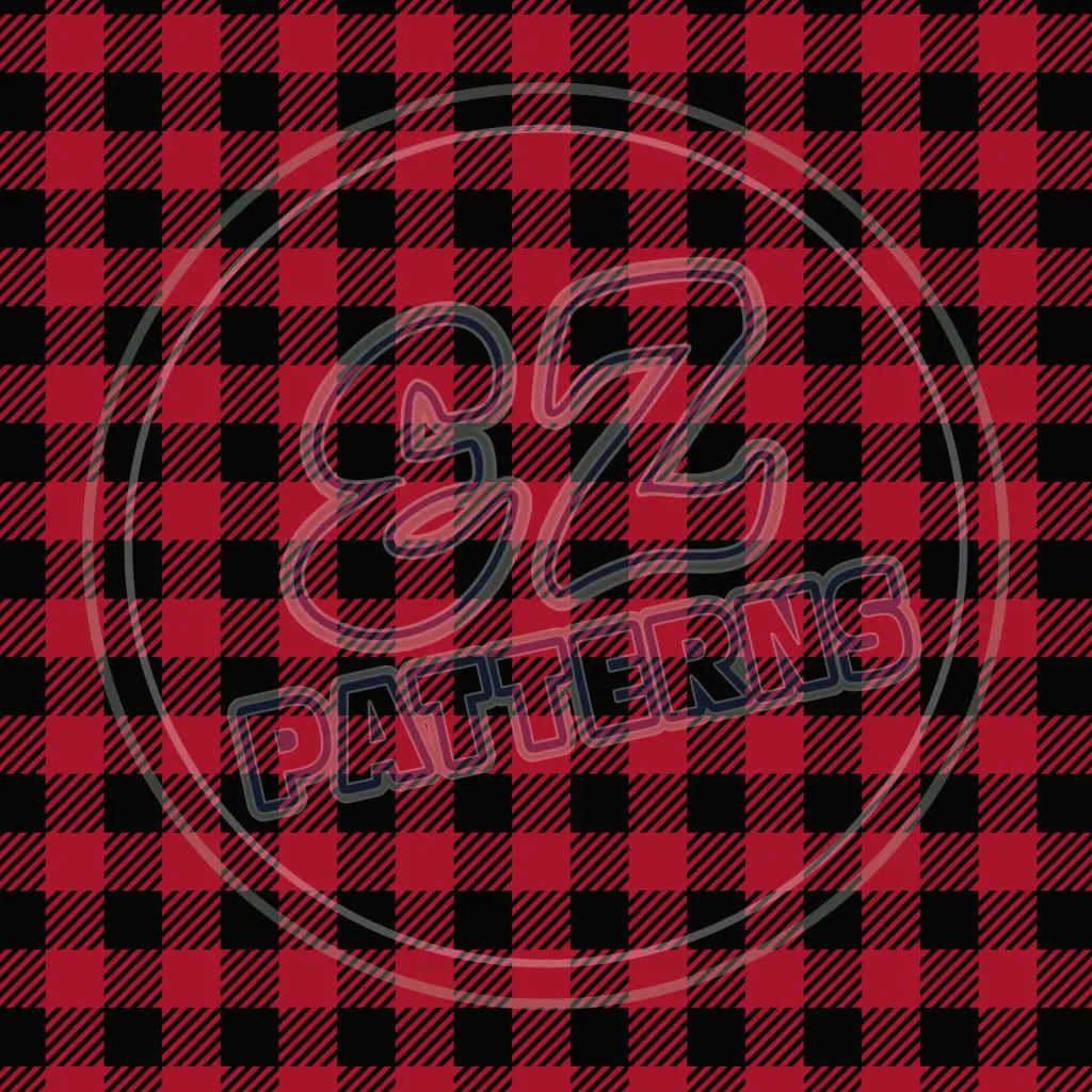 Red & Tan Plaid 012 Printed Pattern Vinyl